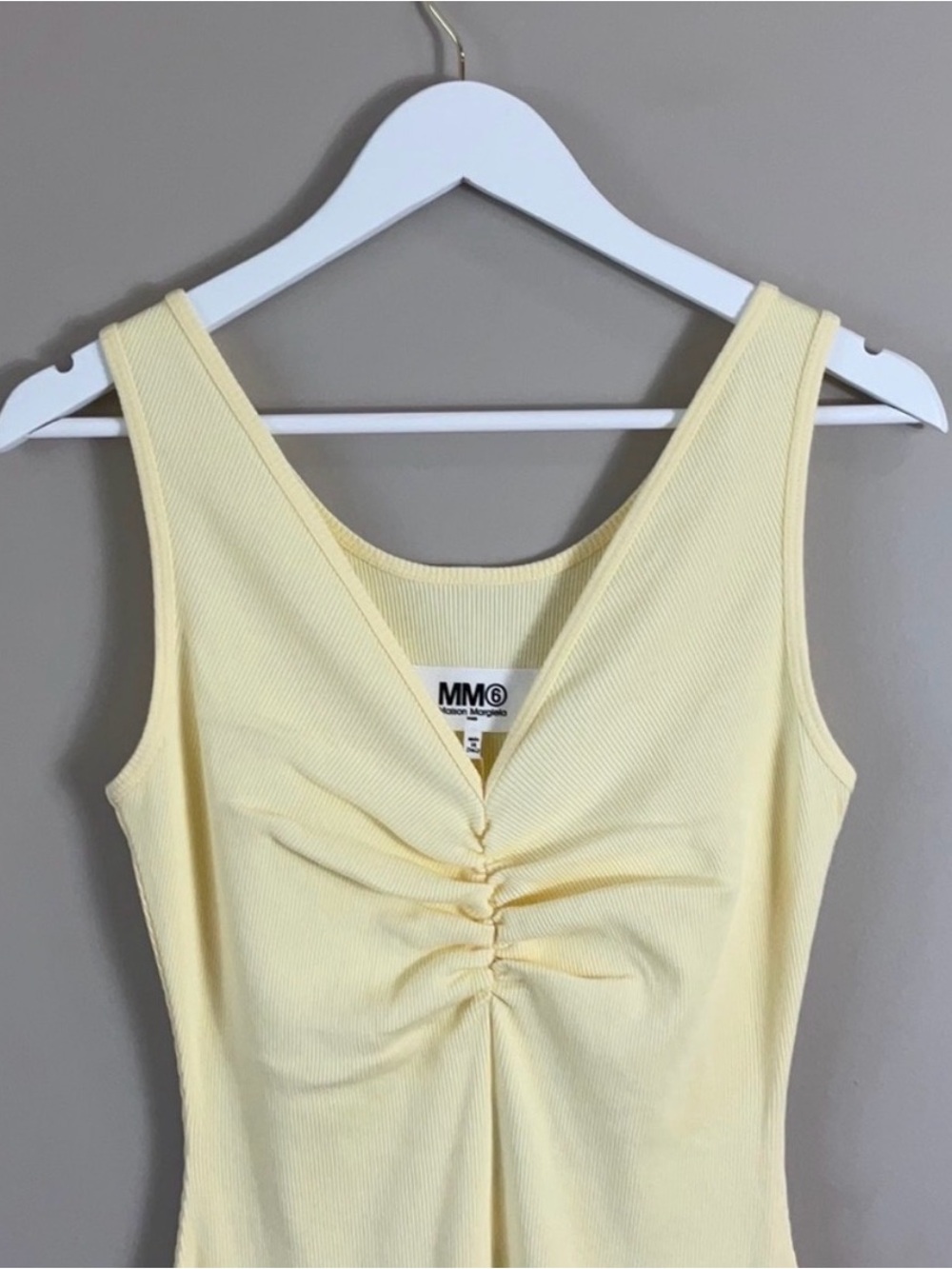 MM6 MAISON MARGIELA SLEEVELESS RUCHED DRESS - Picture 4 of 4